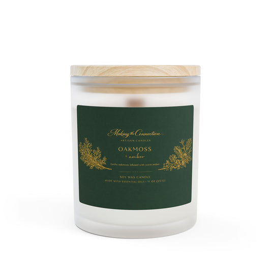 Oakmoss & Amber | Frosted Glass Candle