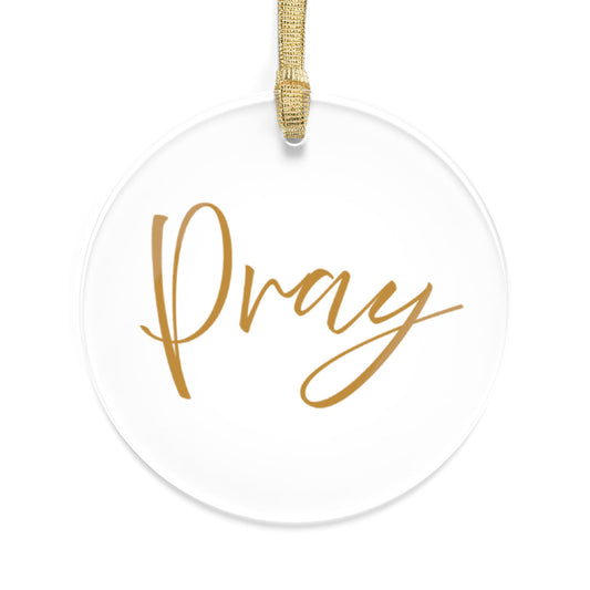 Pray Holiday Ornament