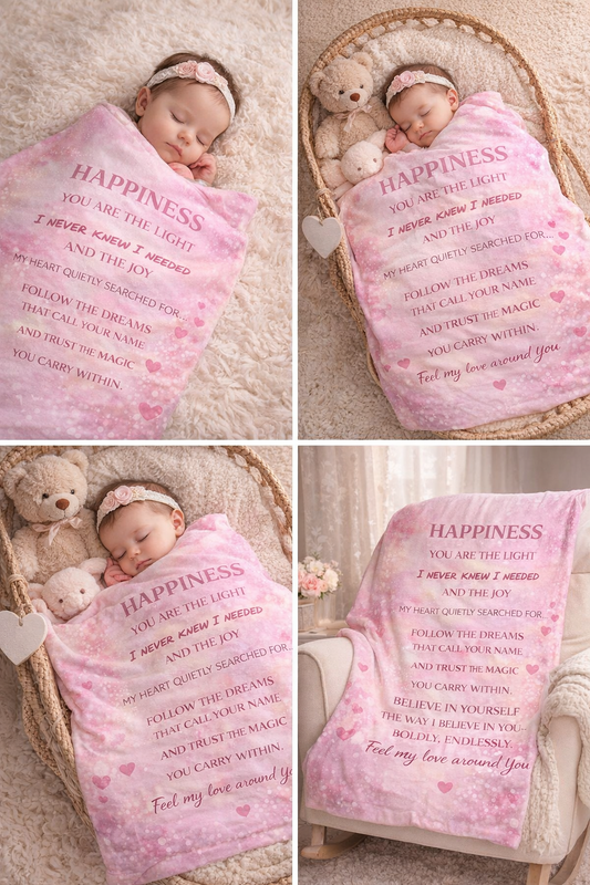 Pink Watercolor Fleece Blanket