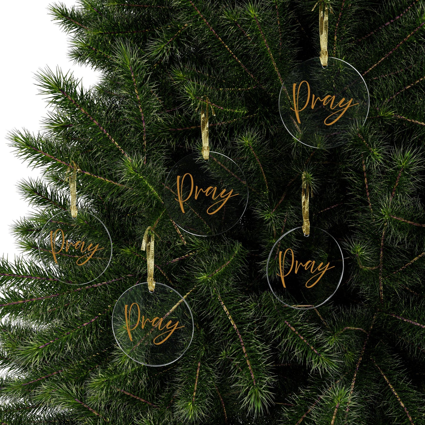 Pray Holiday Ornament