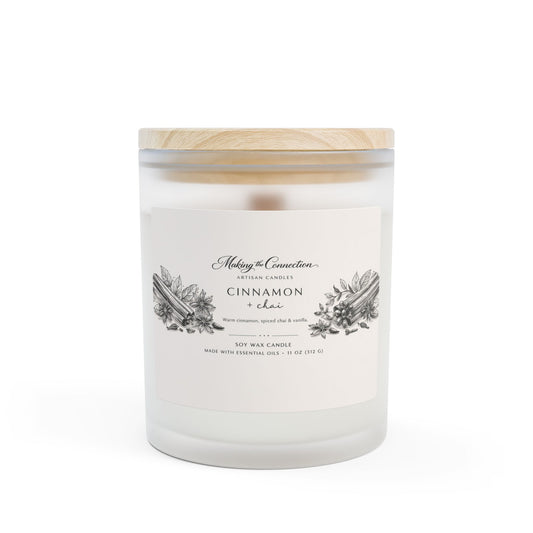 Cinnamon & Chai | Frosted Glass Candle
