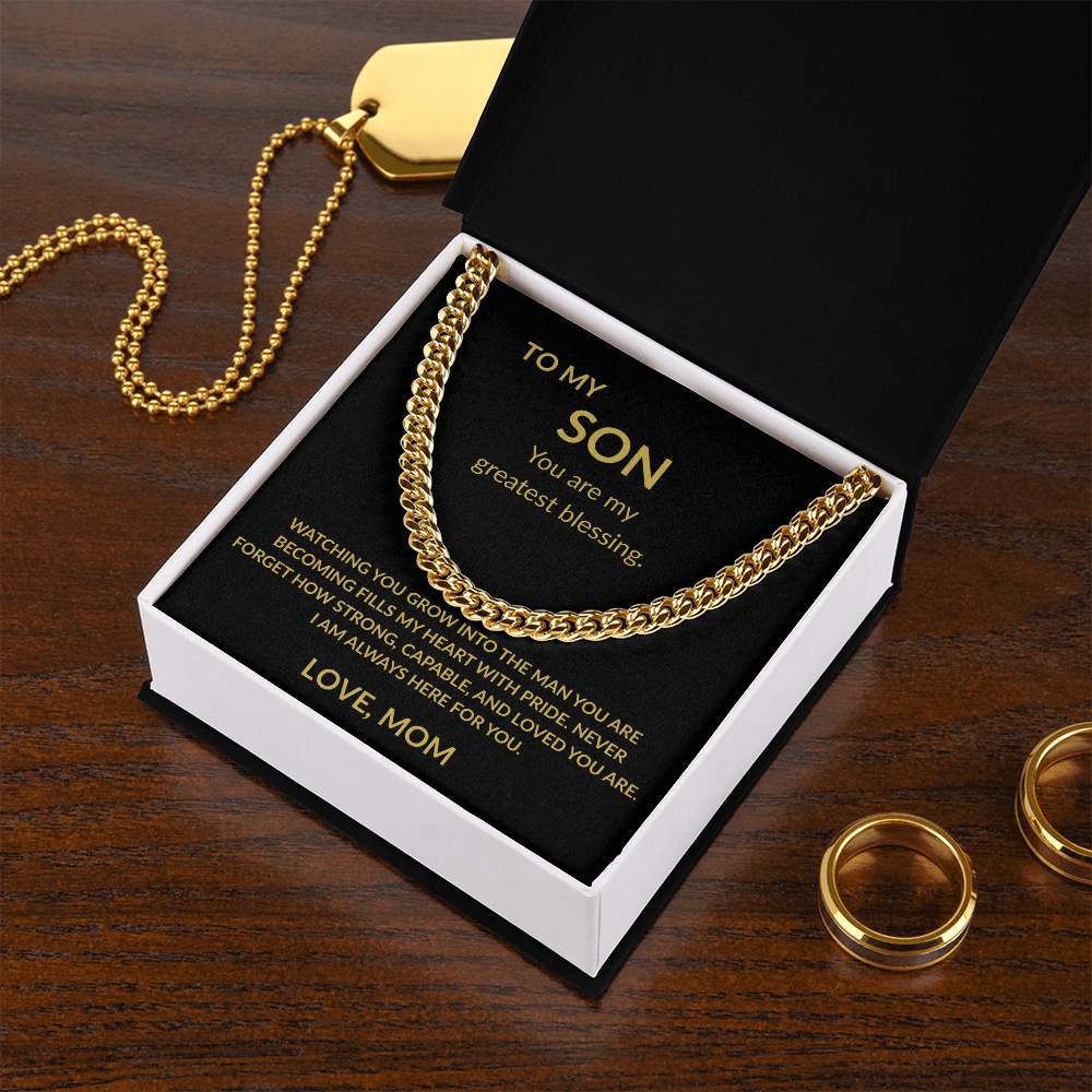 To My Son | Cuban Chain Necklace
