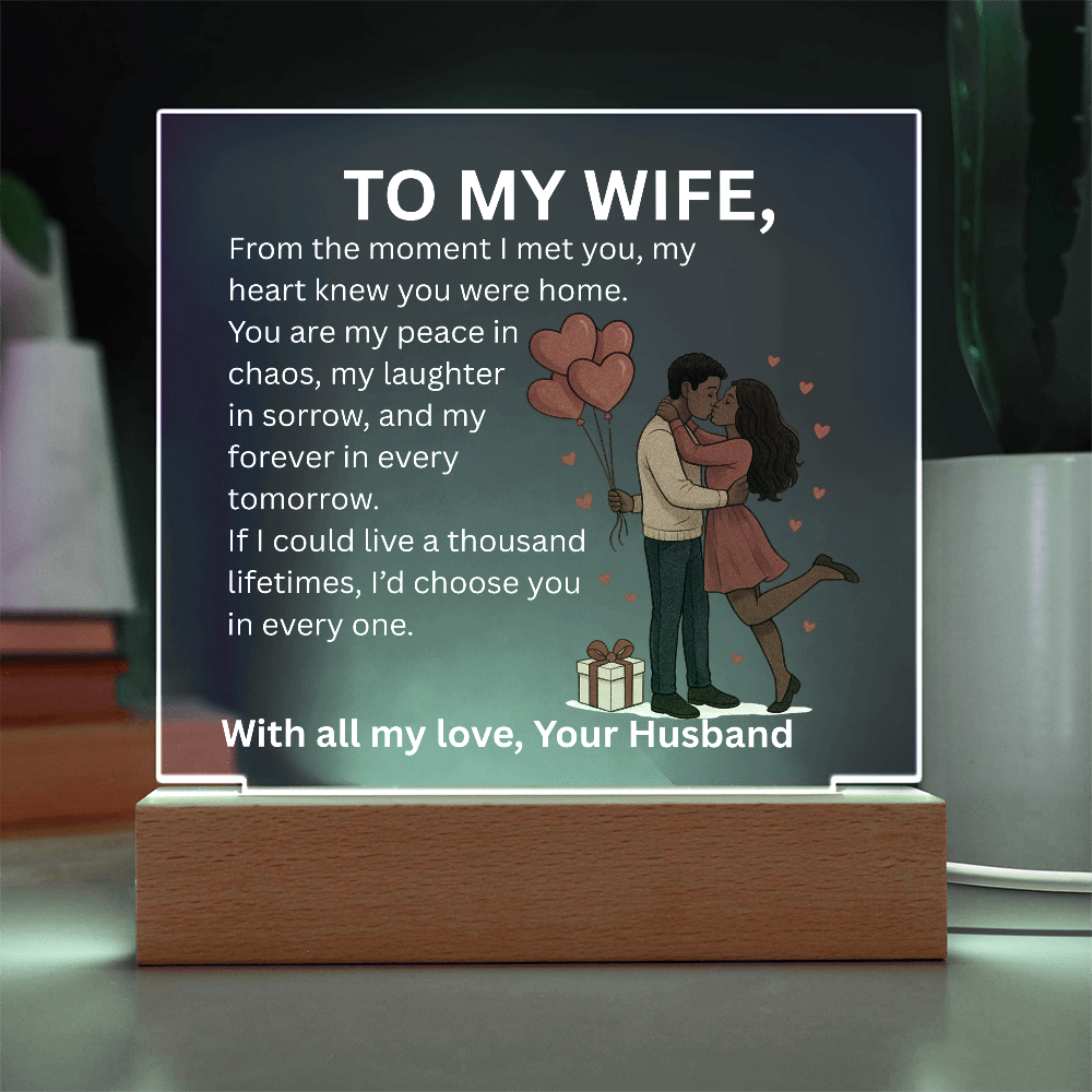To My Wife Acrylic Plaque