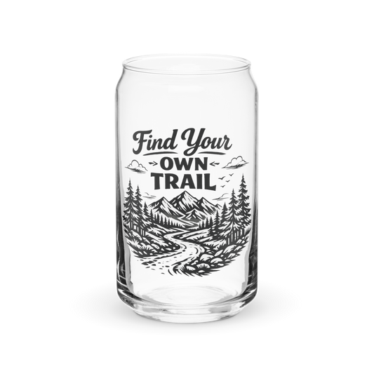 Find Your Own Trail Iced Coffee Glass