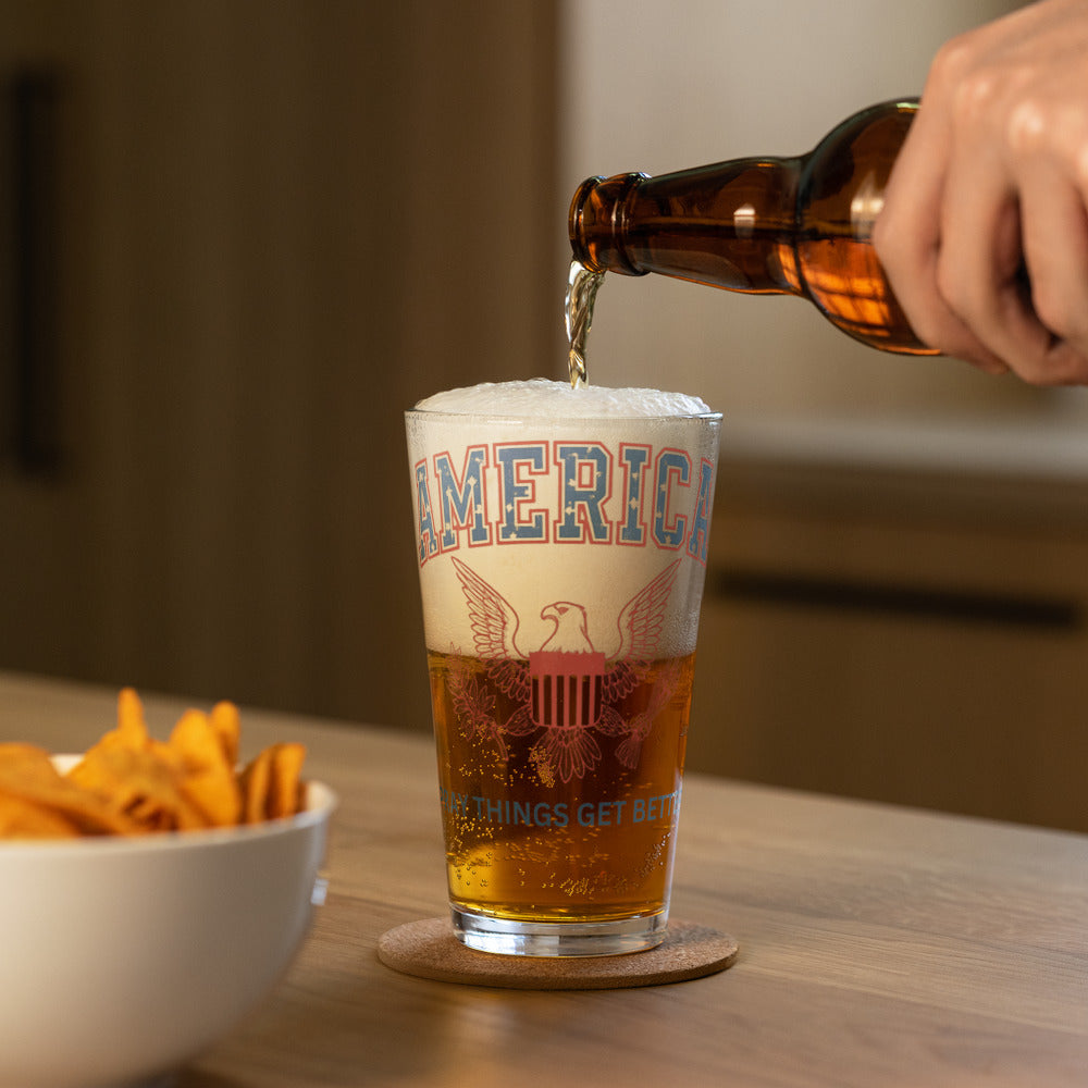 Pray Things Get Better Pint Glass