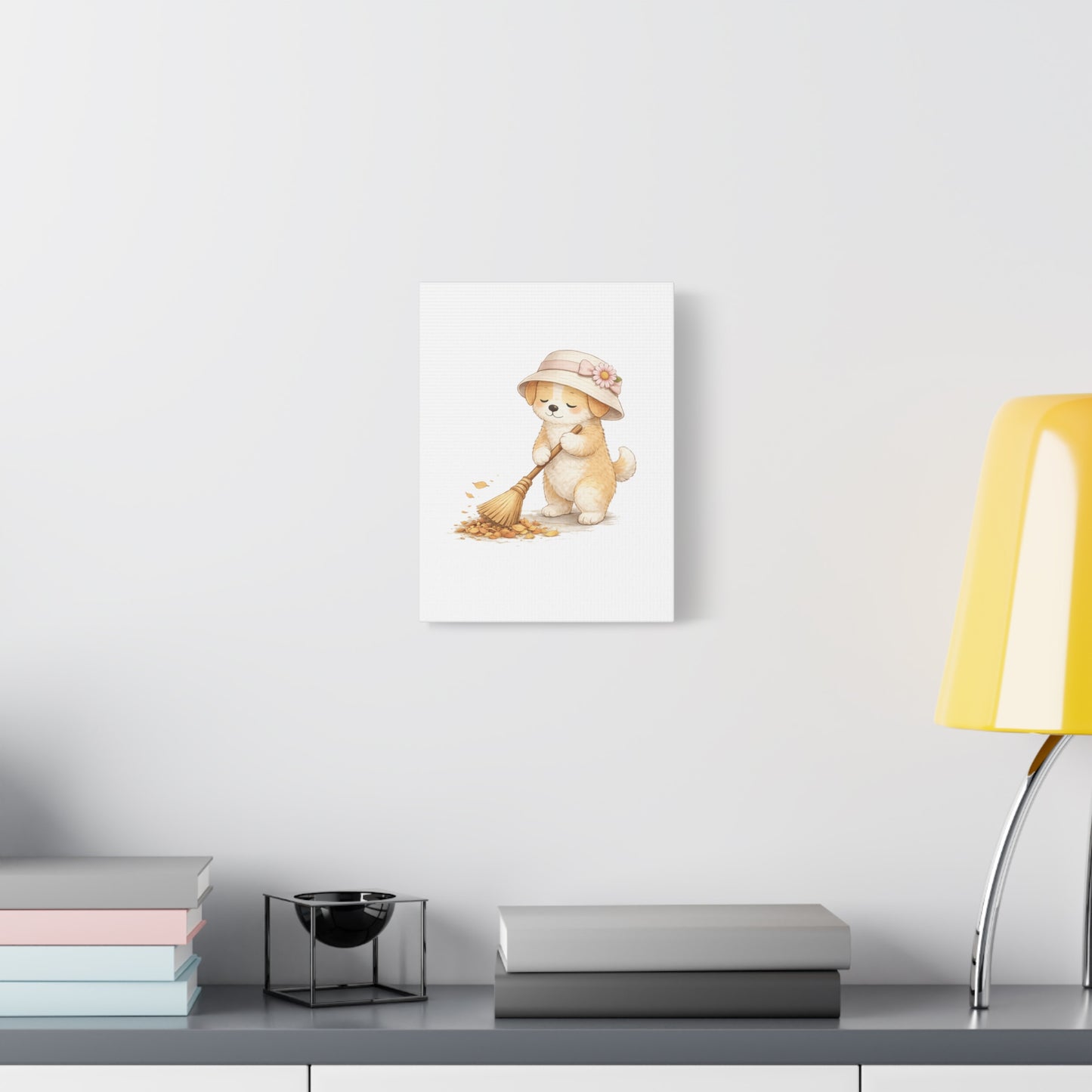 "Keeping Things Tidy" | Soft Illustrated Canvas Wall Art