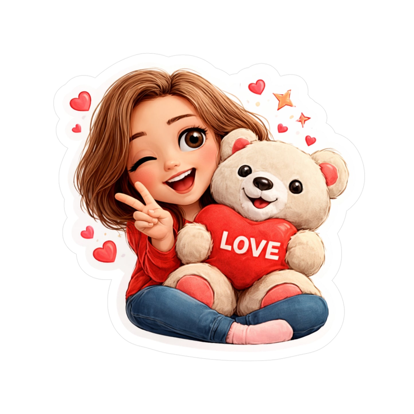 Teddy Bear Vinyl Sticker