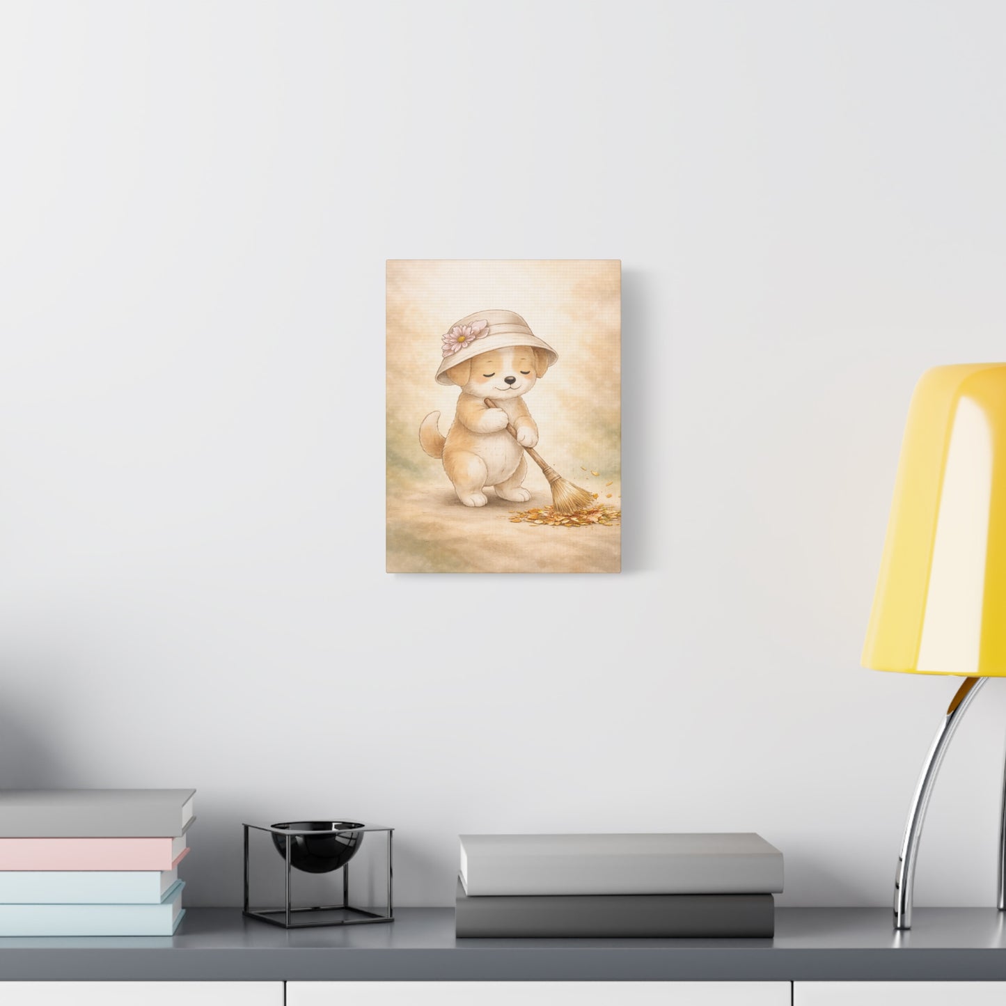 "Keeping Things Tidy" | Soft Illustrated Canvas Wall Art