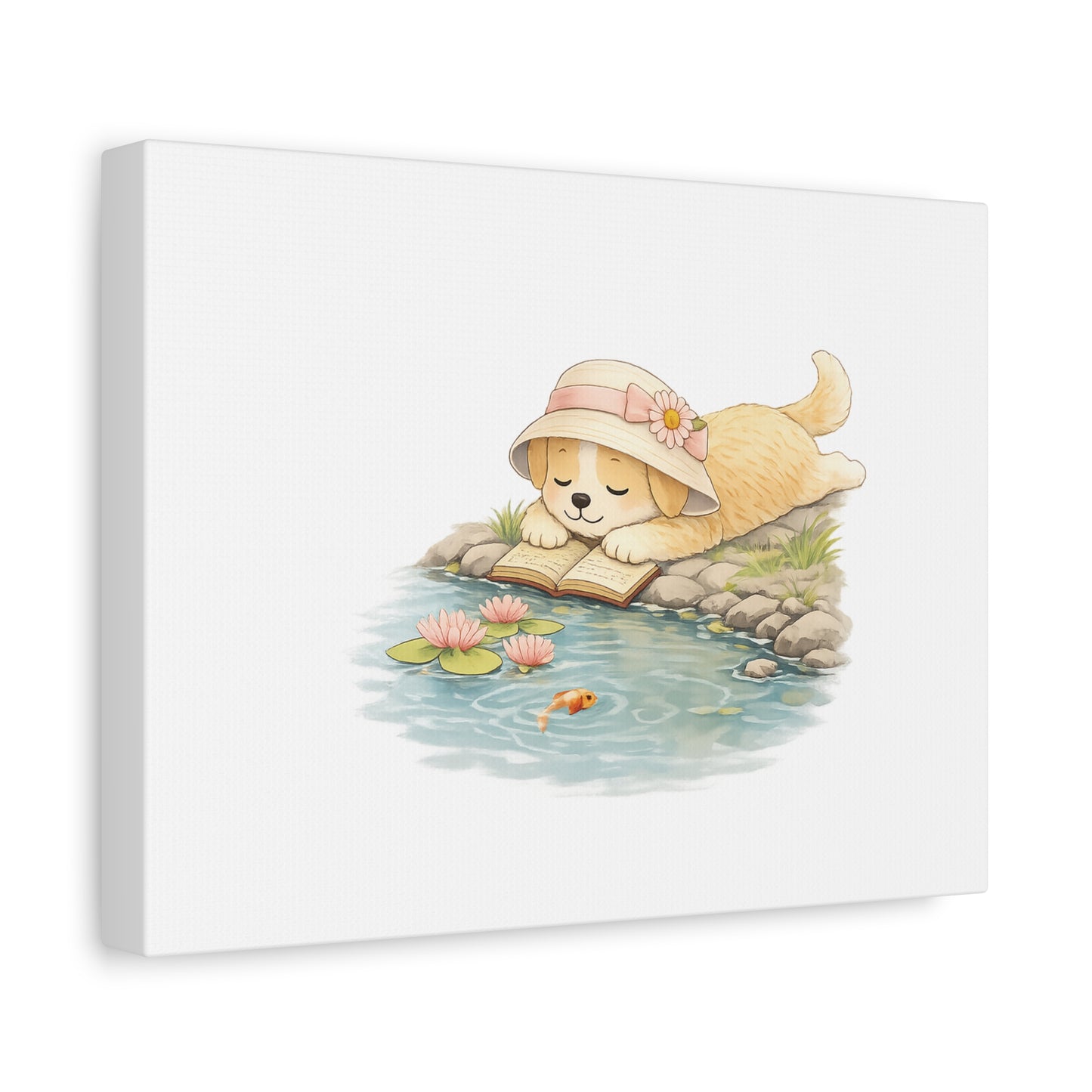 "At the Water’s Edge" | Soft Illustrated Canvas Wall Art