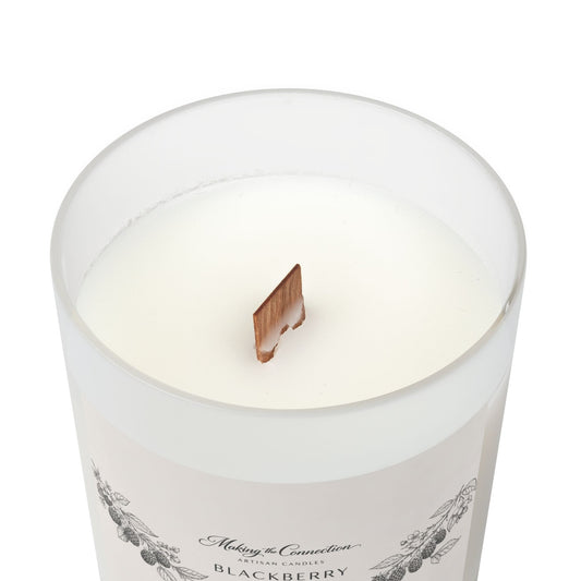 Blackberry + Vanilla | Frosted Glass Candle