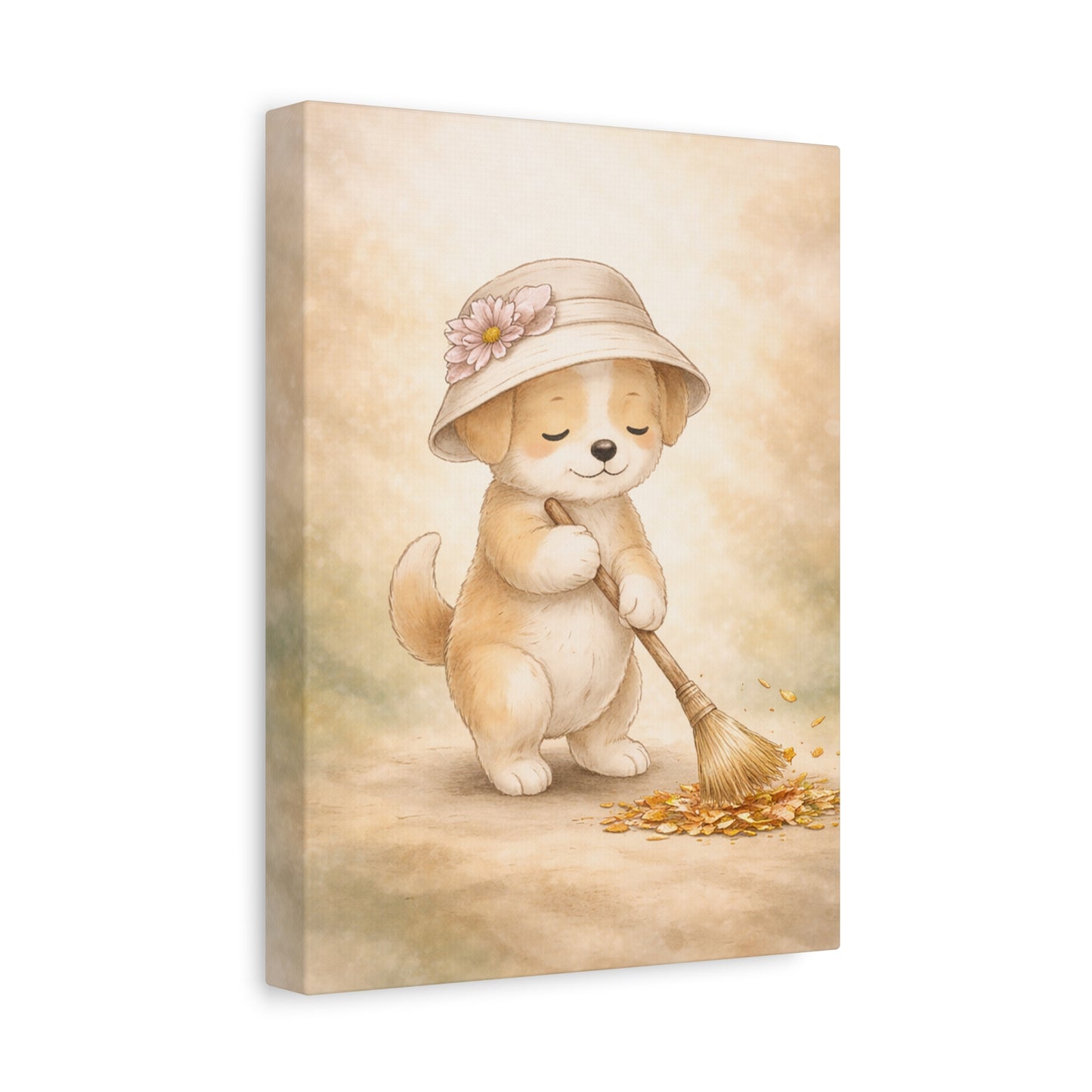 "Keeping Things Tidy" | Soft Illustrated Canvas Wall Art