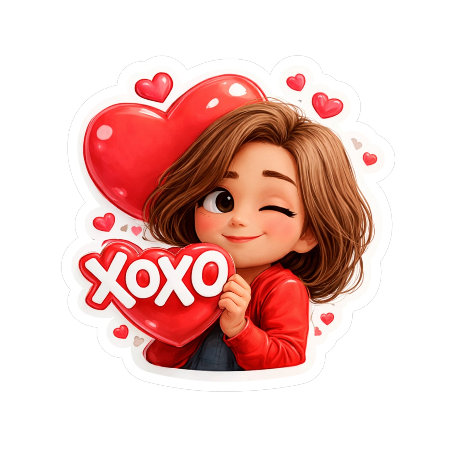 Hugs & Kisses Vinyl Sticker