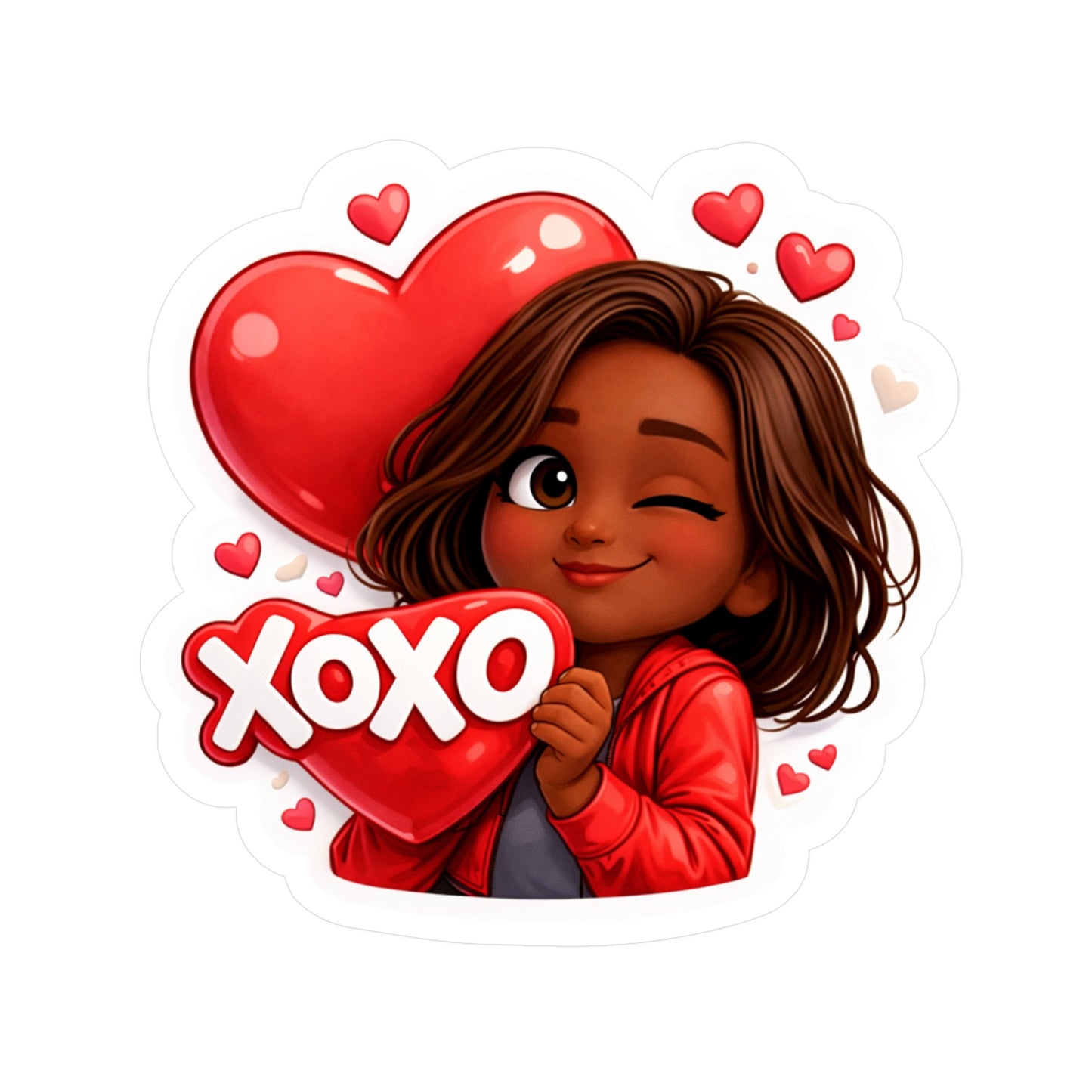 Hugs & Kisses Vinyl Sticker