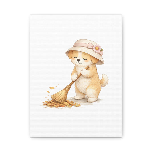 "Keeping Things Tidy" | Soft Illustrated Canvas Wall Art