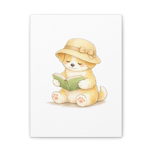 "Lost in a Story" | Soft Illustrated Canvas Wall Art