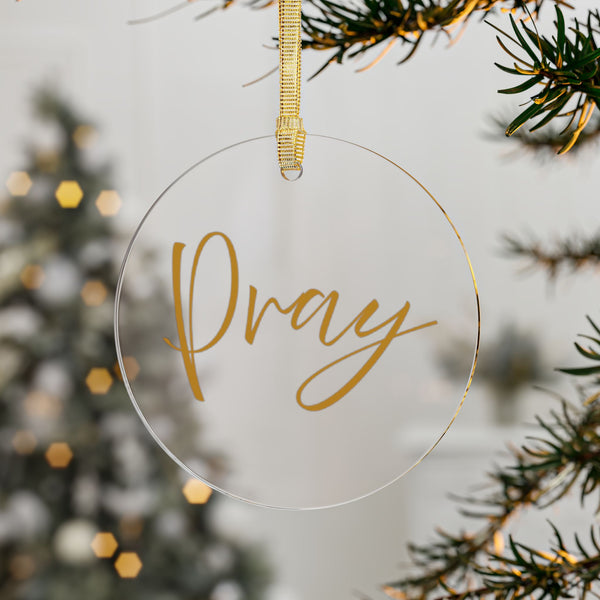 Pray Holiday Ornament