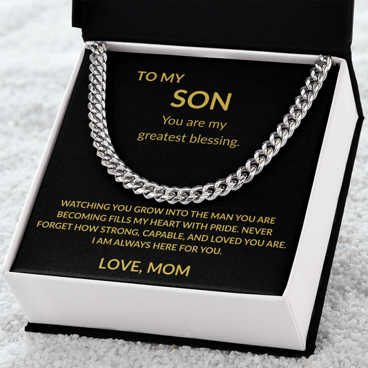 To My Son | Cuban Chain Necklace