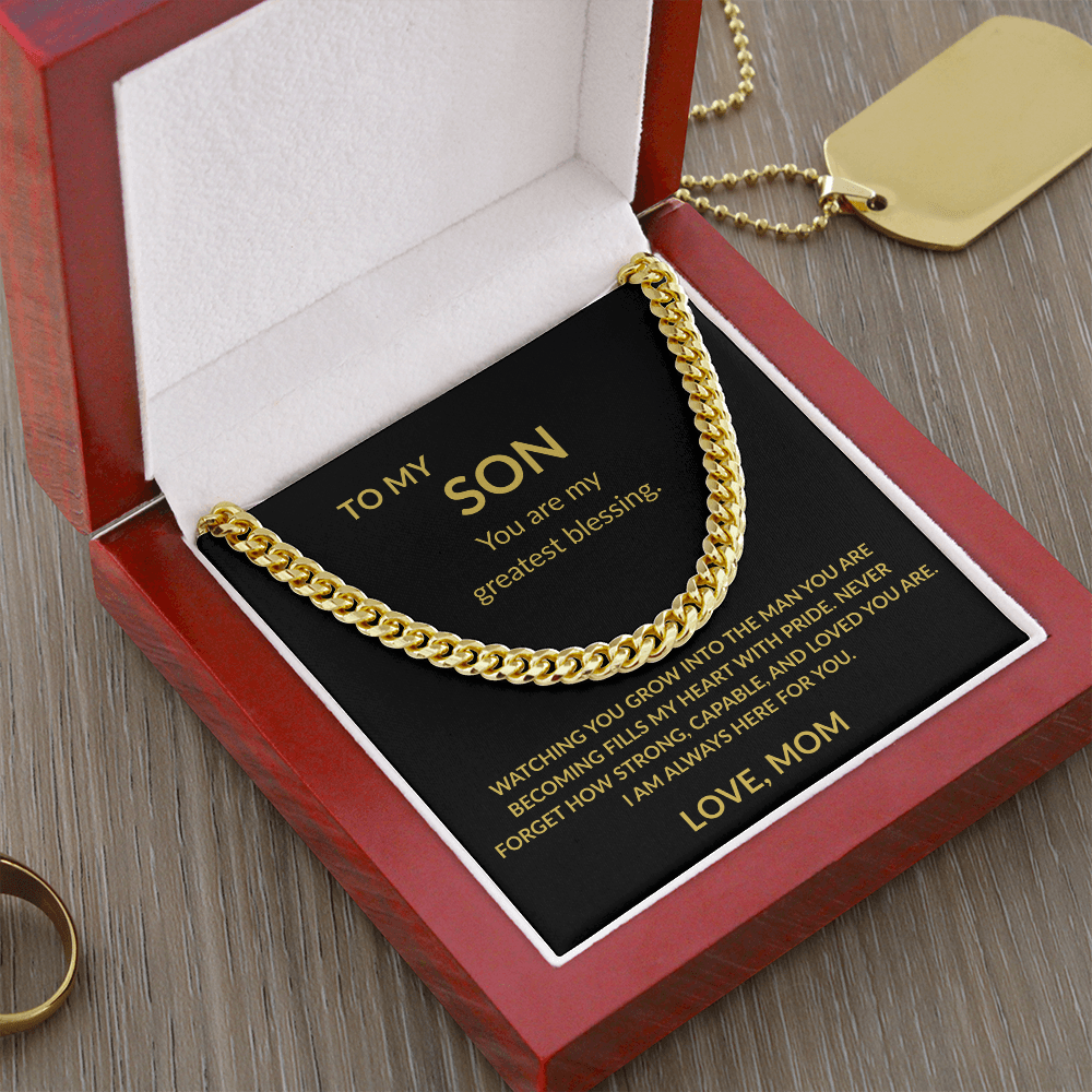 To My Son | Cuban Chain Necklace