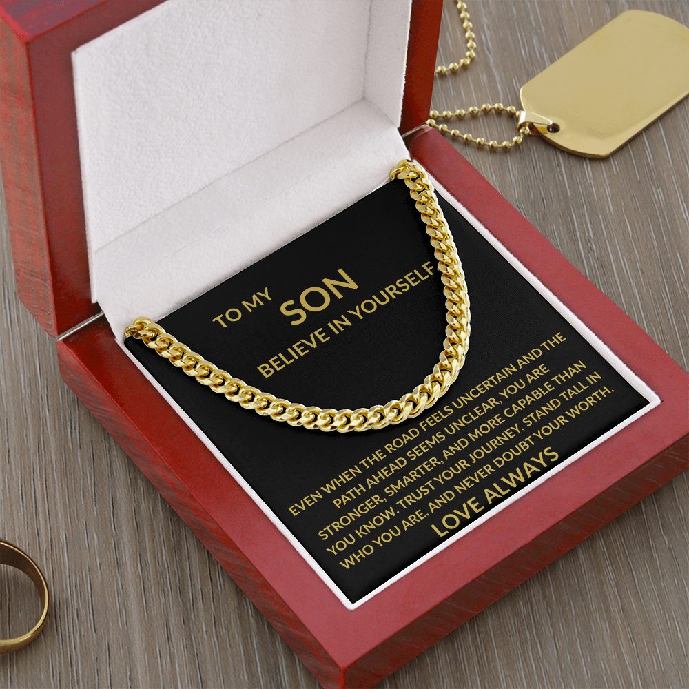 To My Son | Cuban Chain Necklace