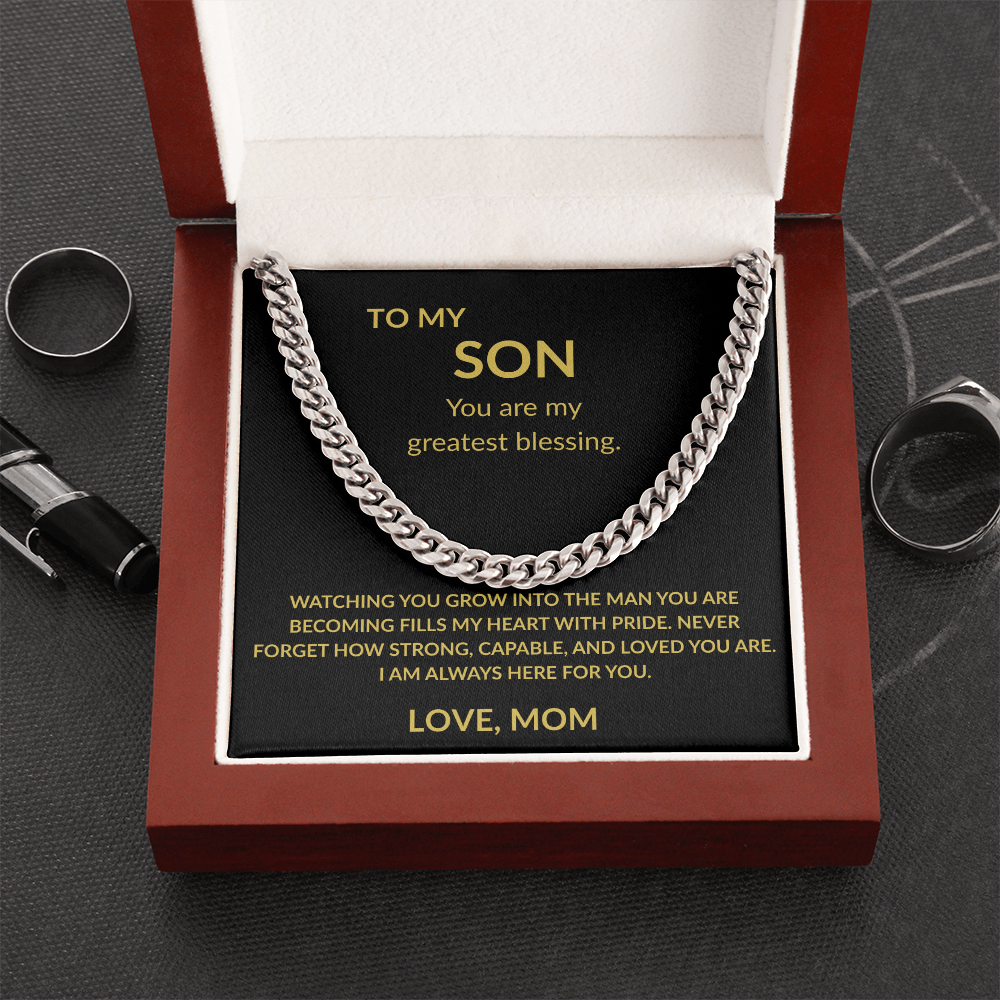 To My Son | Cuban Chain Necklace