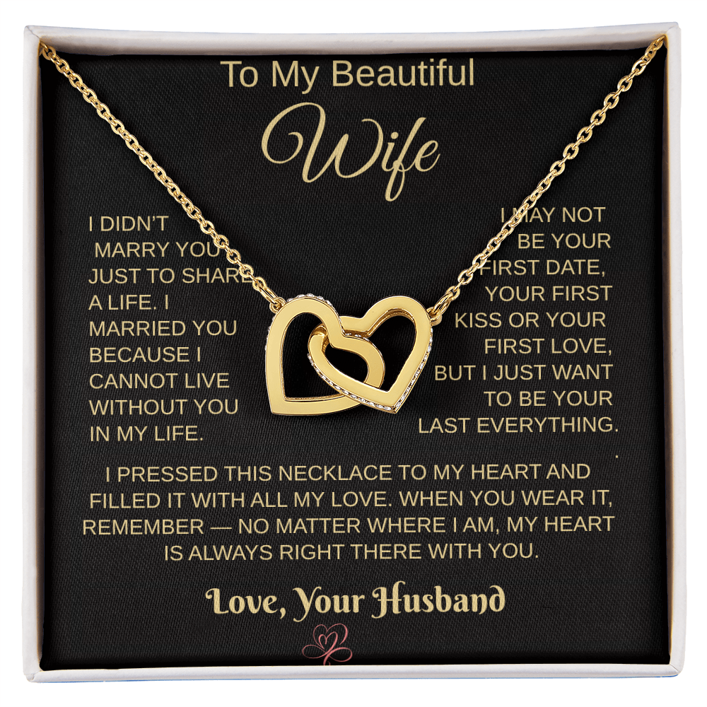 To My Beautiful Wife – Heartfelt Necklace Gift from Husband