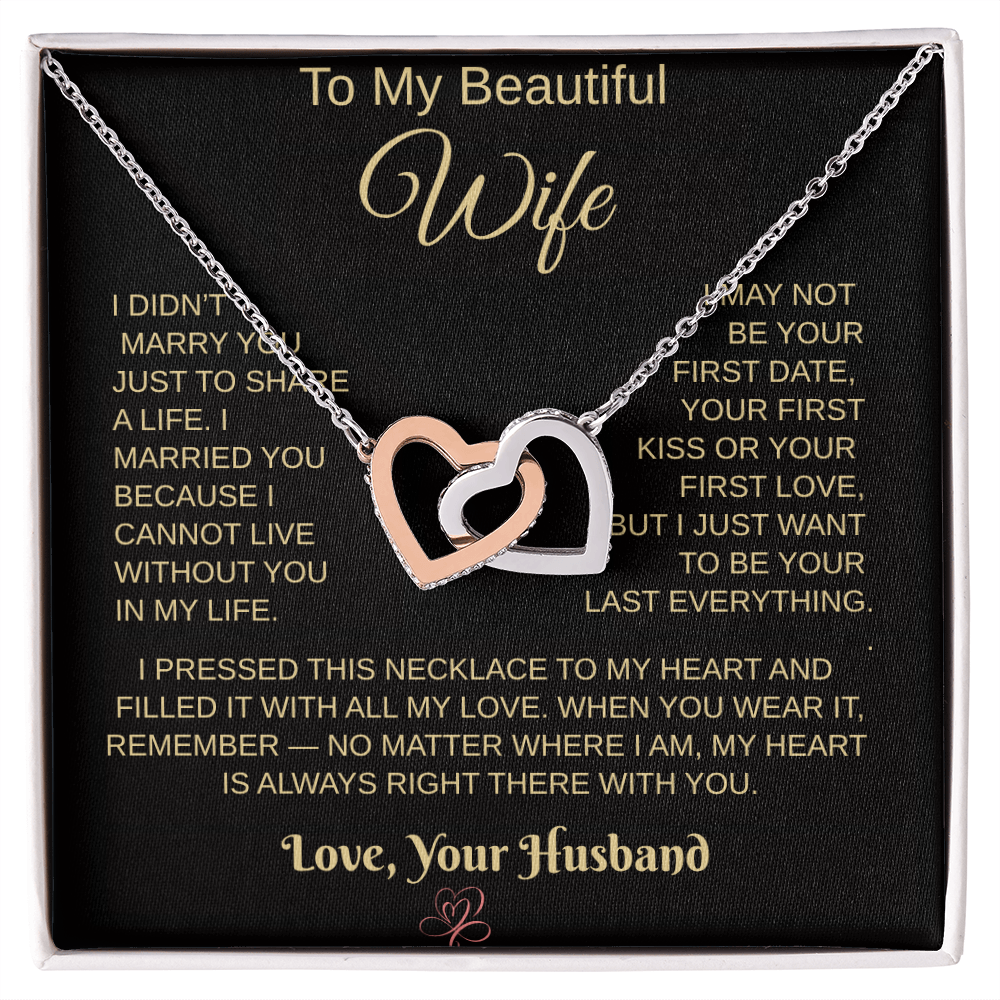To My Beautiful Wife – Heartfelt Necklace Gift from Husband