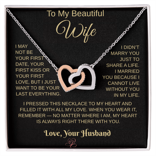 To My Beautiful Wife – Heartfelt Necklace Gift from Husband