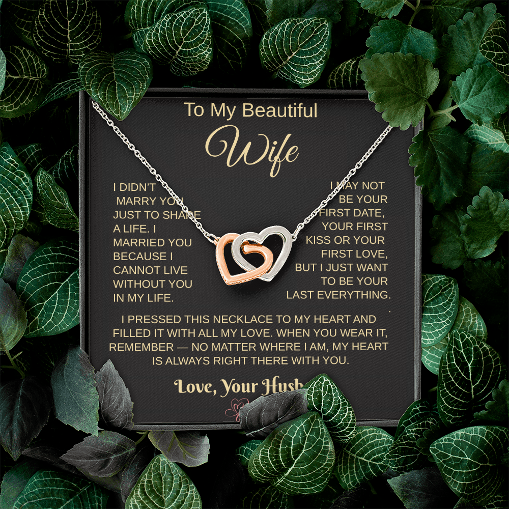 To My Beautiful Wife – Heartfelt Necklace Gift from Husband