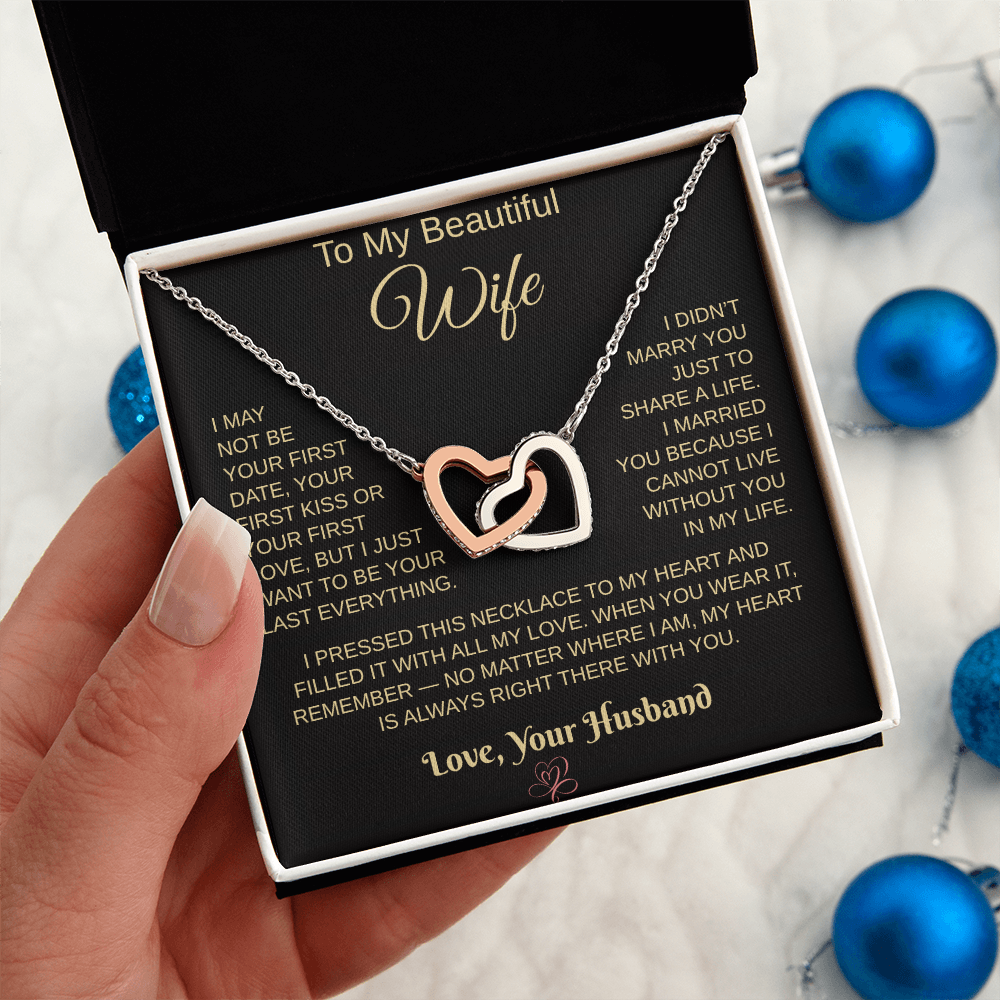 To My Beautiful Wife – Heartfelt Necklace Gift from Husband