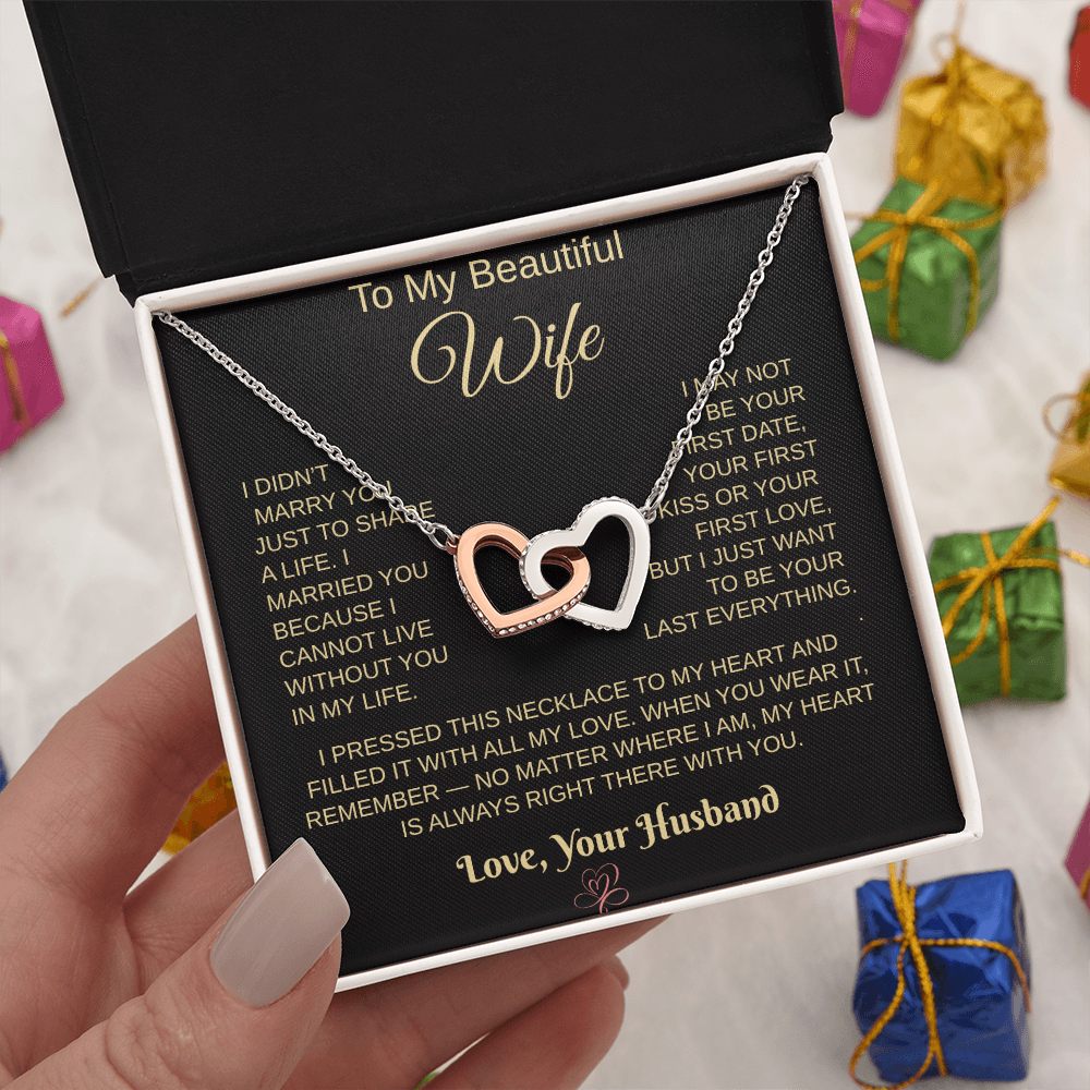 To My Beautiful Wife – Heartfelt Necklace Gift from Husband