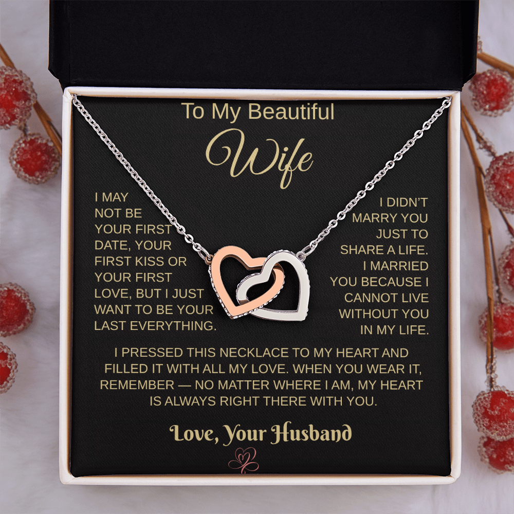 To My Beautiful Wife – Heartfelt Necklace Gift from Husband
