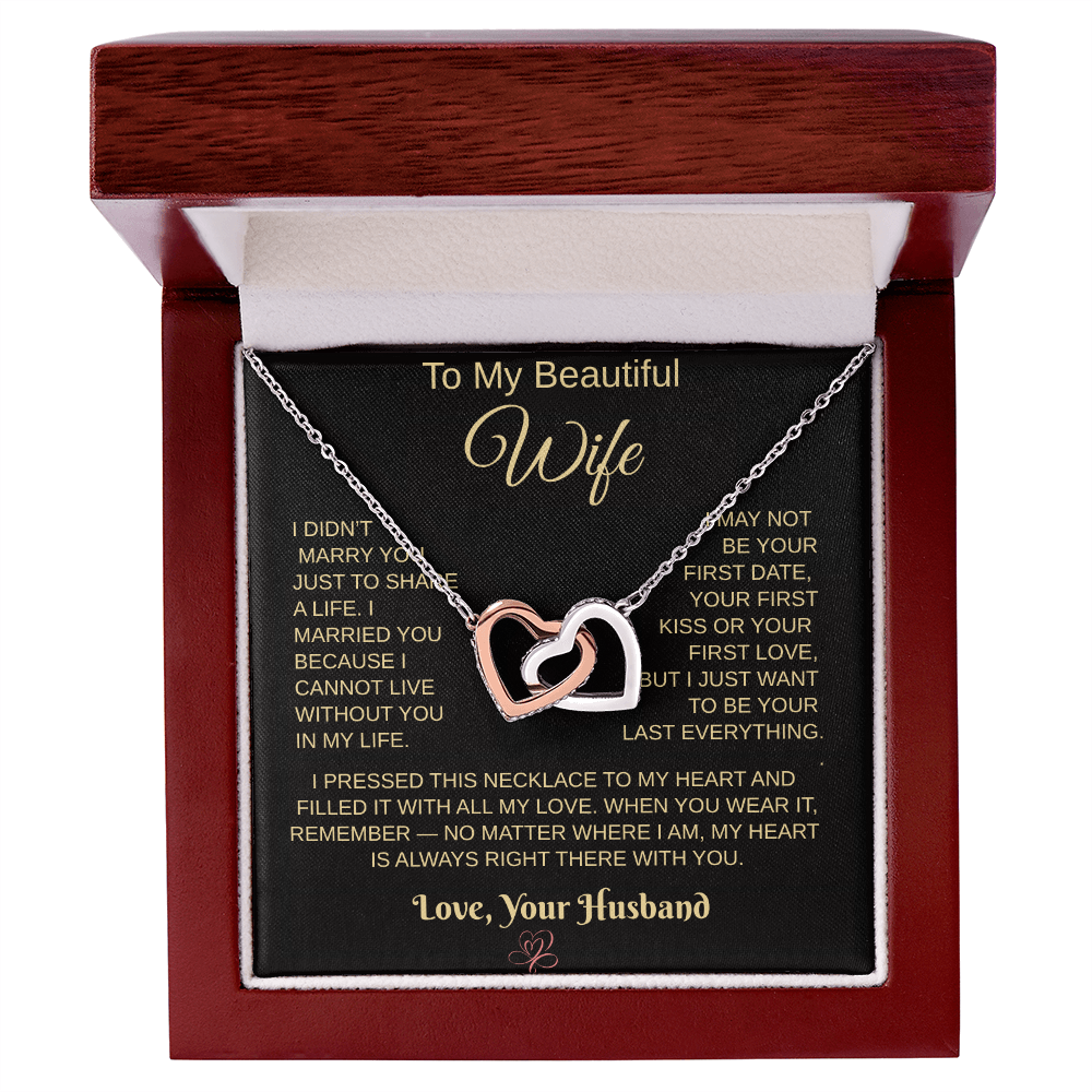 To My Beautiful Wife – Heartfelt Necklace Gift from Husband